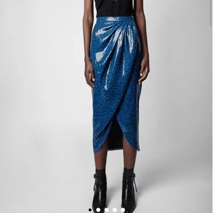 Zadig et Voltaire Jameila sequin midi skirt WITH TAGS
